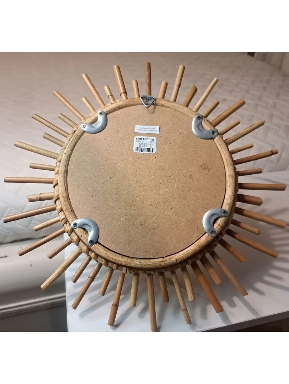 Urban Outfitters Boho Magical Thinking Woven Rattan Wall Mirror 12